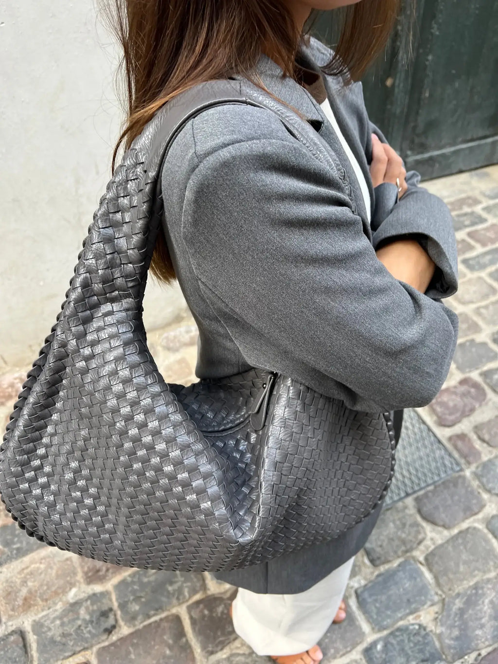 Borsa XL Donna Intrecciata in Ecopelle
