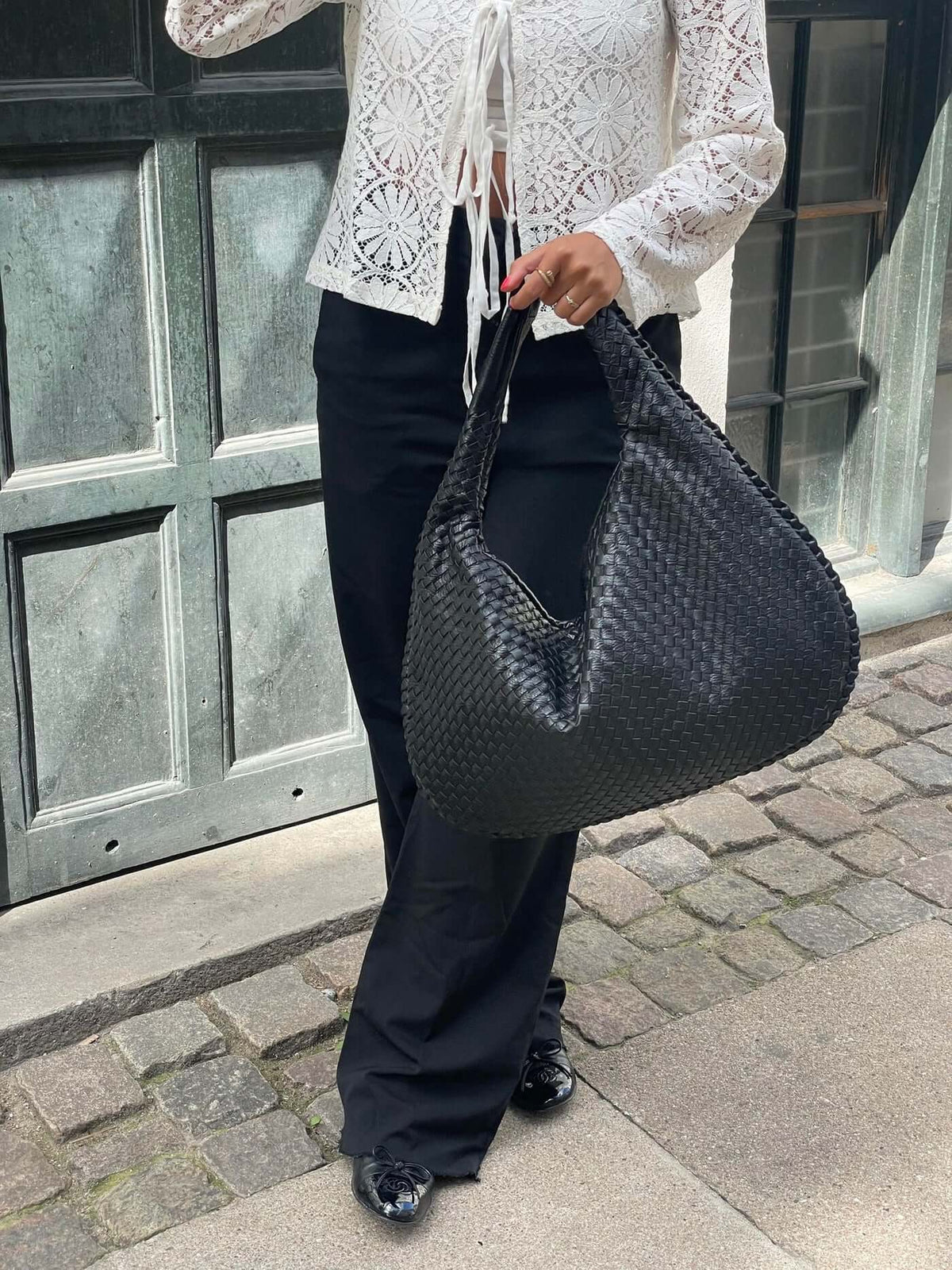 Borsa XL Donna Intrecciata in Ecopelle