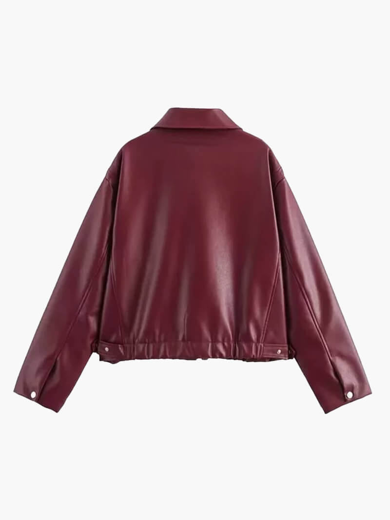 Giacca Biker Donna Oversize in Ecopelle