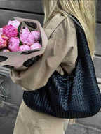 Borsa XL Donna Intrecciata in Ecopelle
