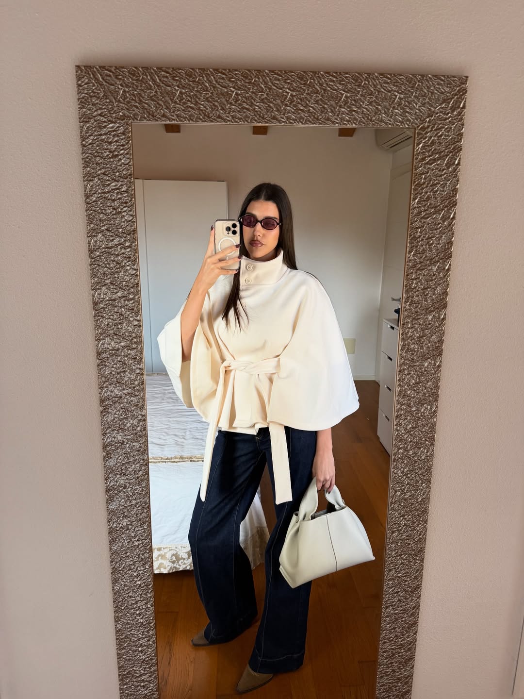 Mantella Donna con Collo Alto e Cintura