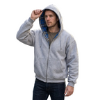 Giacca Reversibile Uomo Oversize con Cappuccio – Doppio Stile con Zip e Fantasia a Quadri