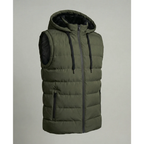 Gilet Uomo Imbottito con Cappuccio e Fodera in Pile – Calore e Comfort Invernale