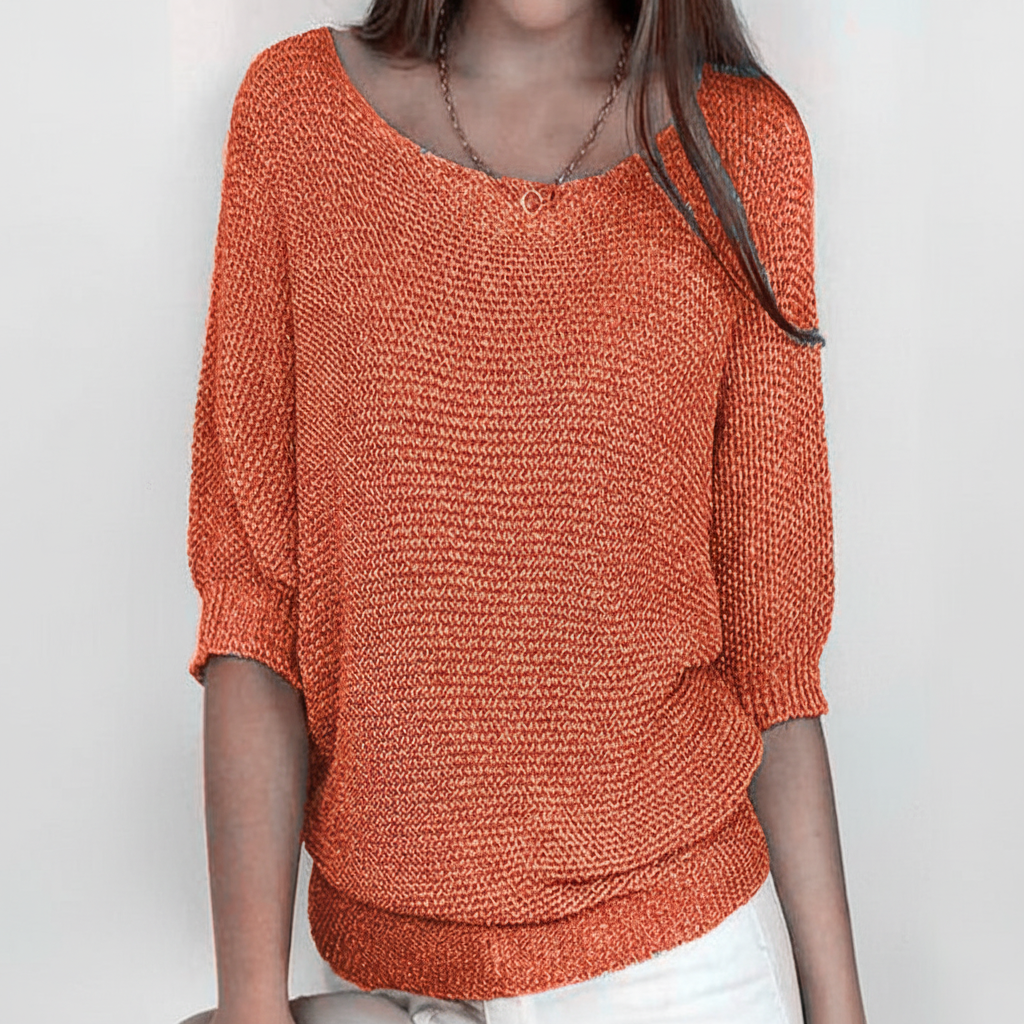 Pull femme oversize en maille douce - Encolure large et manches chauve-souris