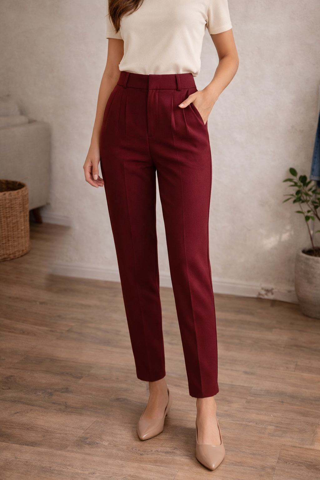Pantaloni Donna a Vita Alta ANFINITE