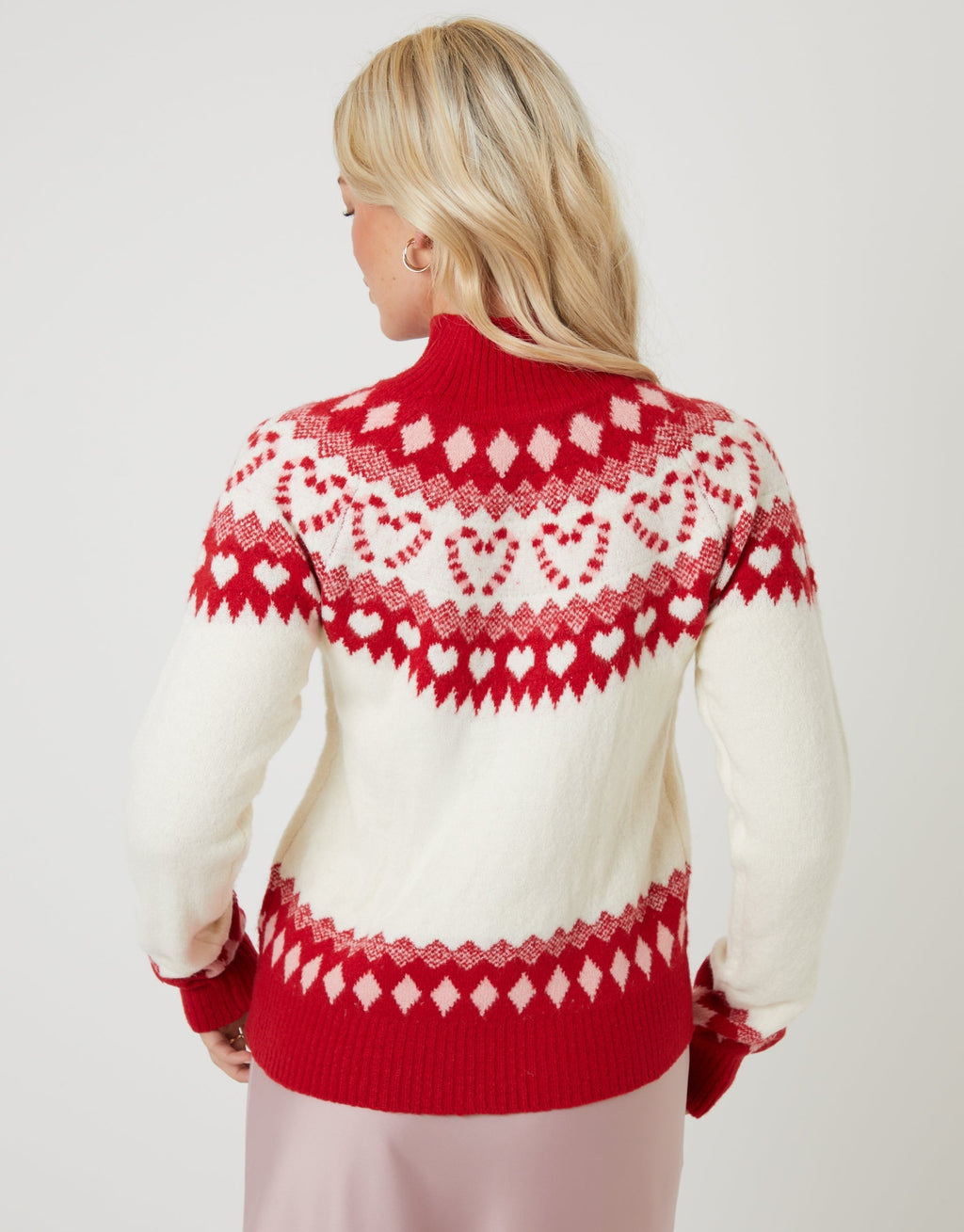 ANFINITE – Maglione di Natale per Donne – Con Motivo a Cuori – Per Donne