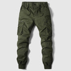 Pantalones cargo jogger para hombre con múltiples bolsillos y cintura elástica