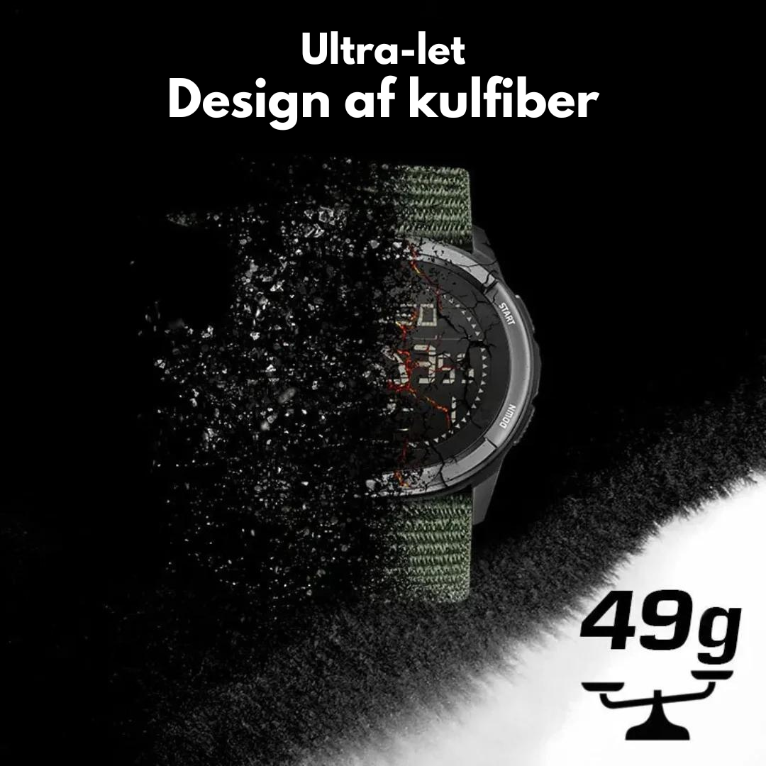 Udendørs Ur – Kulfiber Design | Robust, Vandafvisende & Slidstærkt