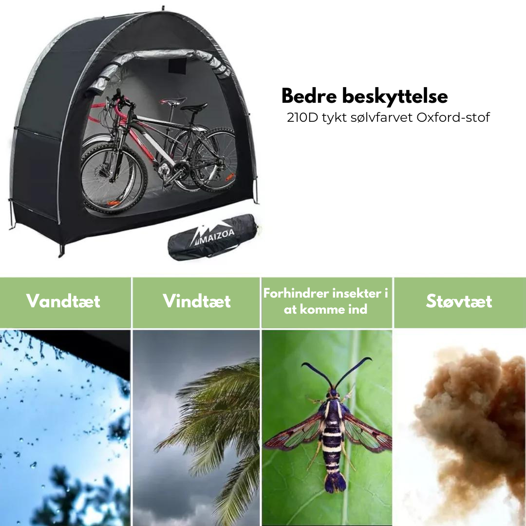 Cykeltelt – Opbevaring til 2 Cykler | Vandtæt & UV-Beskyttet Cykelopbevaring