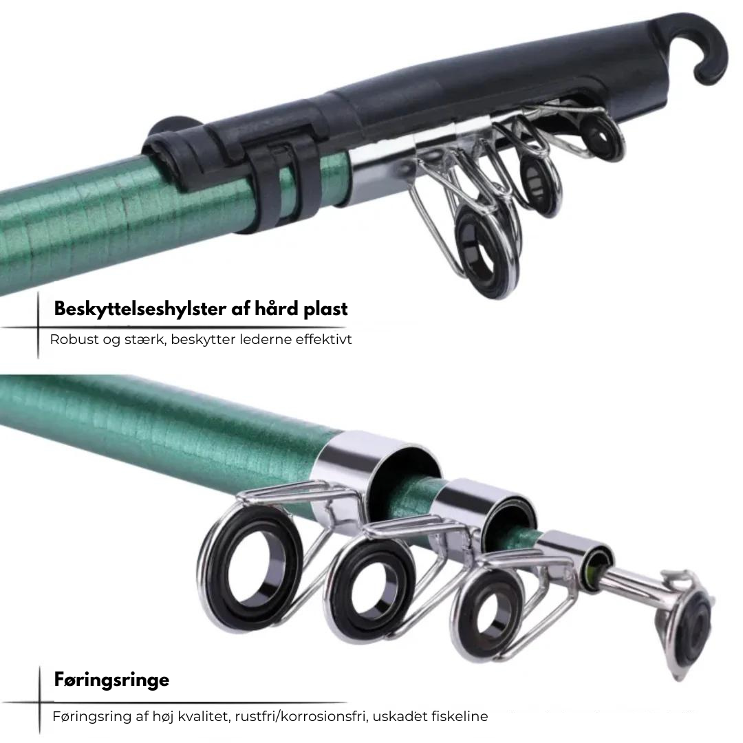 Teleskopisk Fiskestangssæt | Kompakt, Let & Perfekt til Rejse og Outdoor