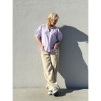 Stribet Bluse Dame V-Hals Sommerstil