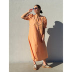Abito a righe V-Collo Silhouette Stile Estivo