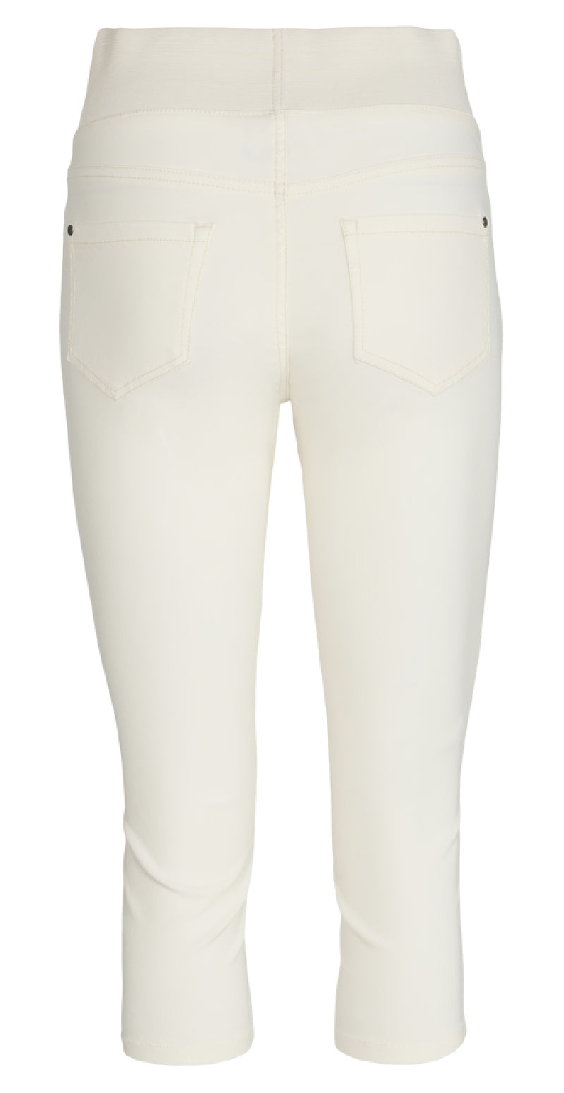 Pantaloni Capri con Ampia Elastico e Morbido Tessuto Stretch