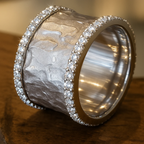 Anello in Zirconia Placcato Argento Vintage