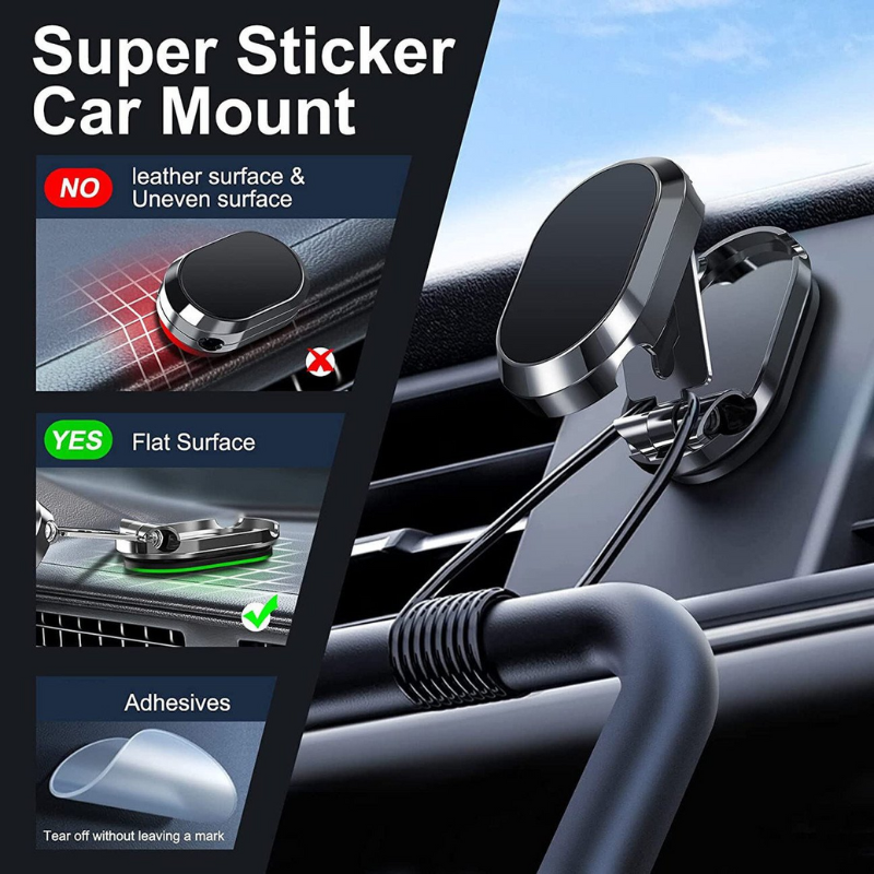 ANFINITE Holder360° Supporto Magnetico per Telefono da Auto (Pieghevole)