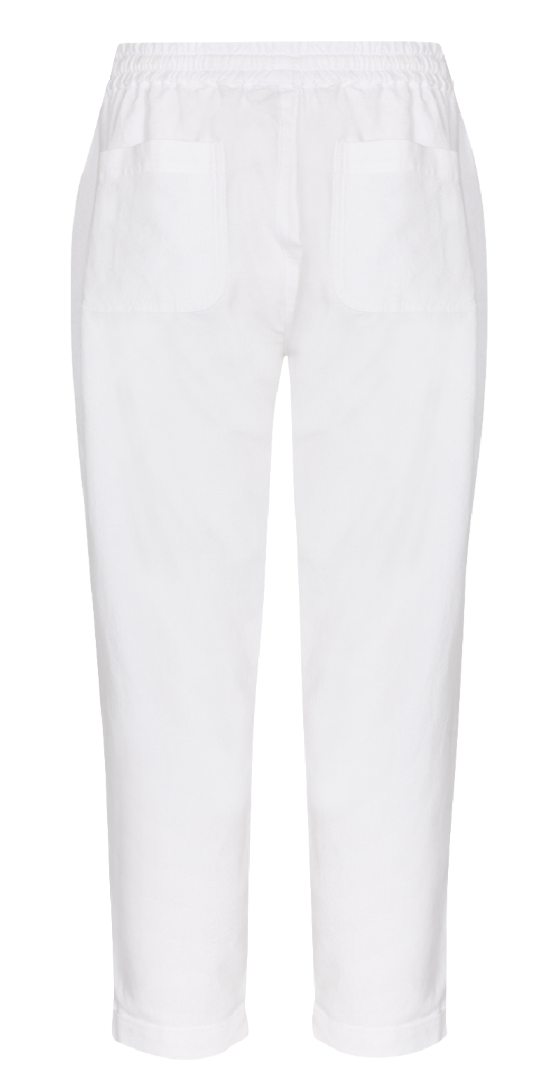 Pantaloni in Cotone con Cintura e Vestibilità Relax