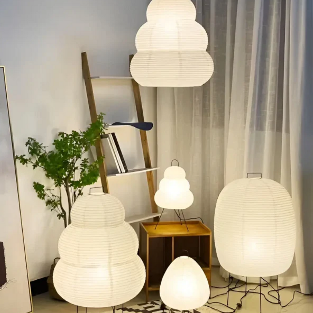 Lampada LED in Carta di Riso Wabi-Sabi - ZenAura