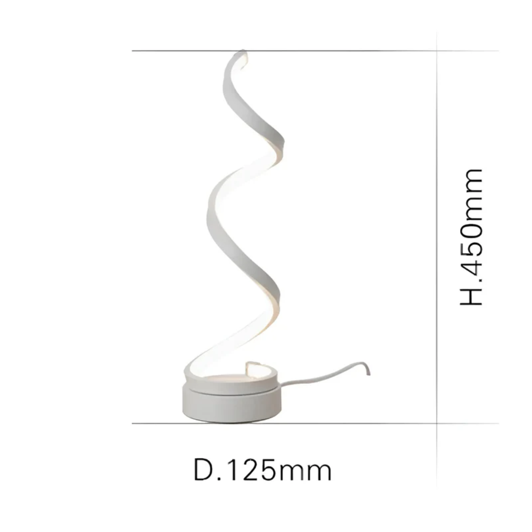 Lampada da tavolo moderna a spirale regolabile - LumaSpiral