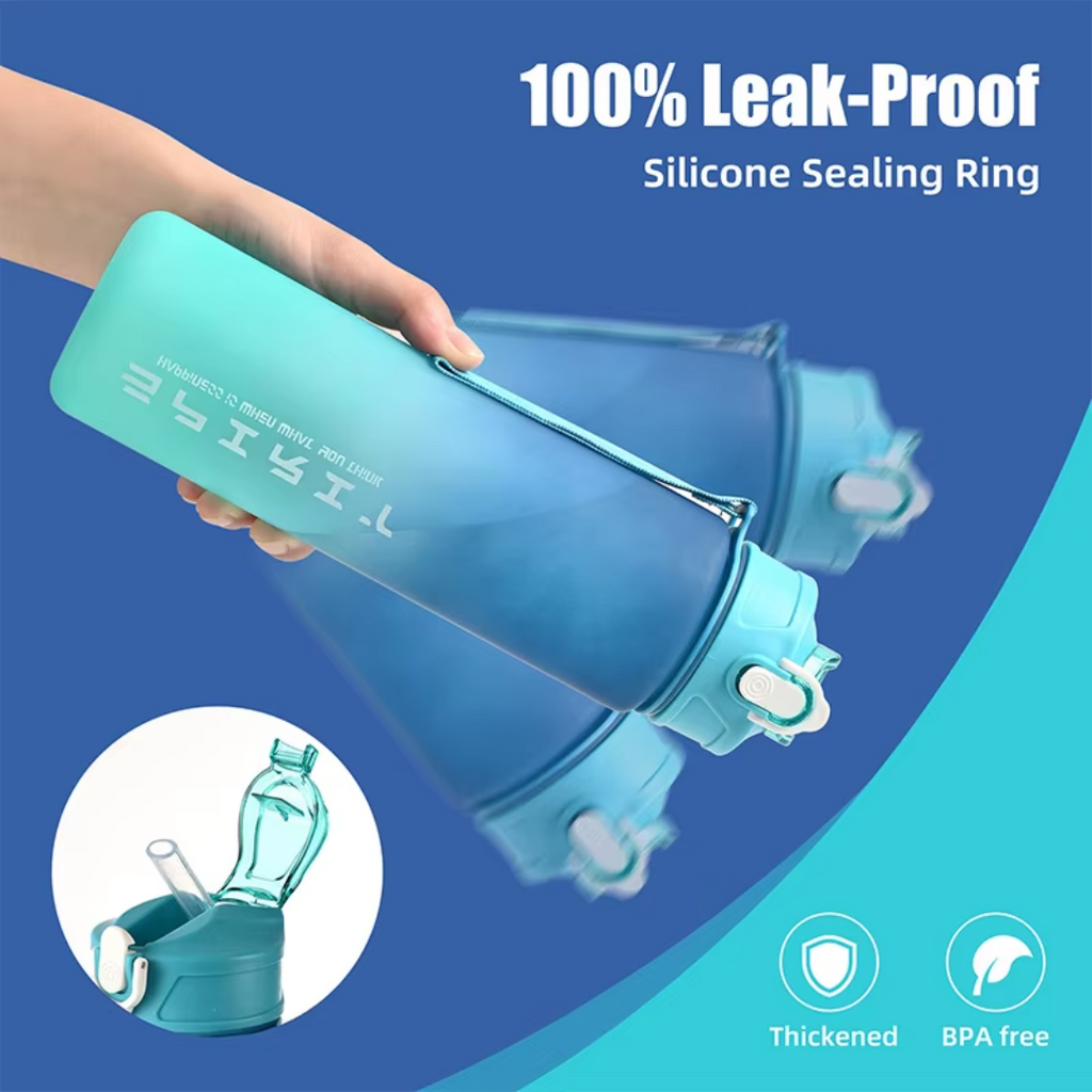 1L Lækfri Sportsvandflaske med Stor Kapacitet