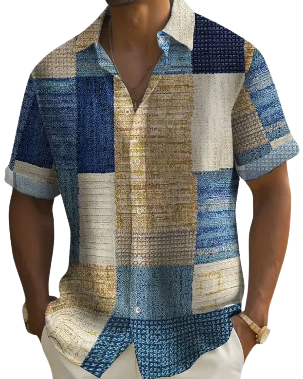 Camicia Elegante a Quadri da Uomo – Design Moderno con Dettagli Raffinati