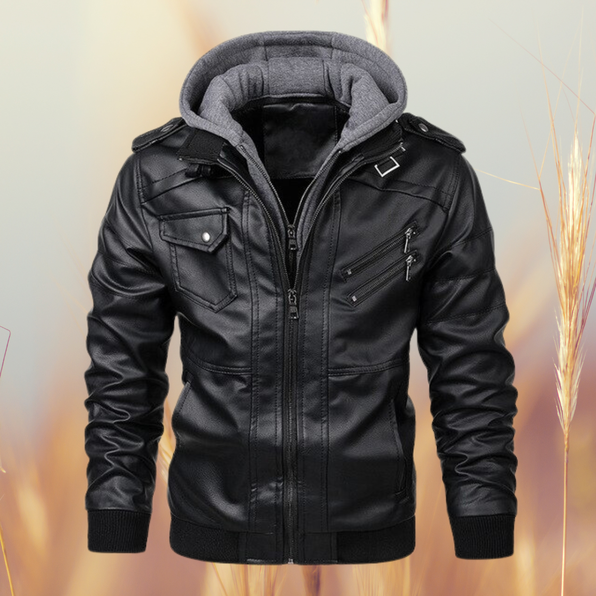 Giacca Biker Uomo in Ecopelle – Elegante, Resistente e Versatile per Ogni Occasione
