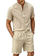 Completo Elegante in Cotone e Lino da Uomo – Freschezza, Comfort e Stile Estivo