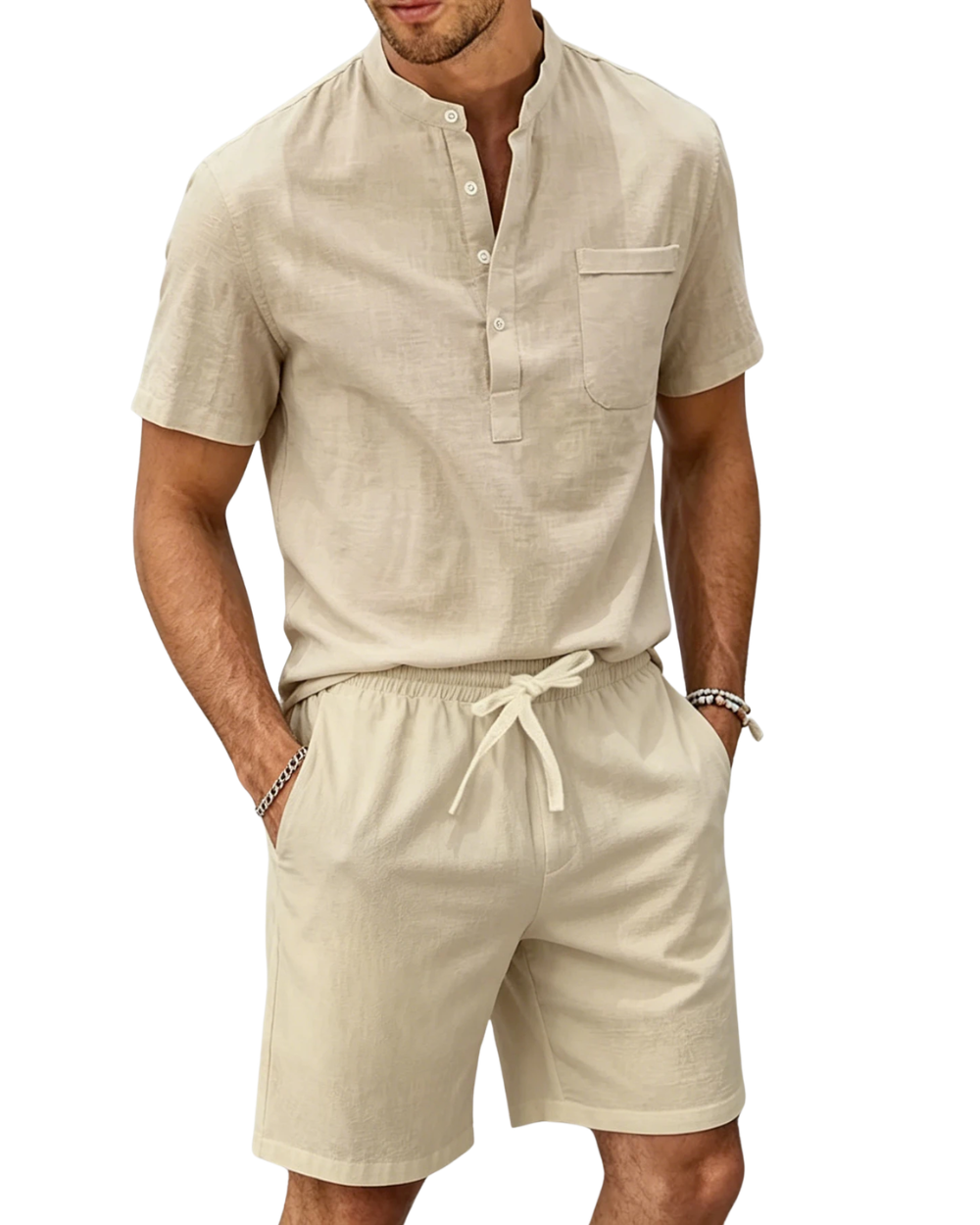 Completo Elegante in Cotone e Lino da Uomo – Freschezza, Comfort e Stile Estivo