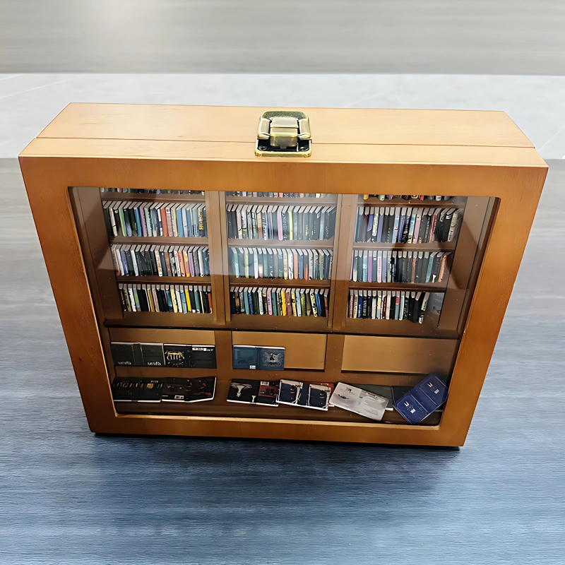 ANFINITE AnxietyBookshelf Håndlavet Miniature Bogreol i Træ