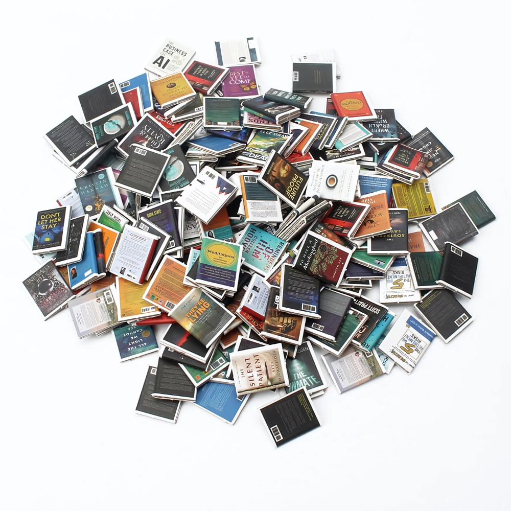 ANFINITE AnxietyBookshelf Håndlavet Miniature Bogreol i Træ