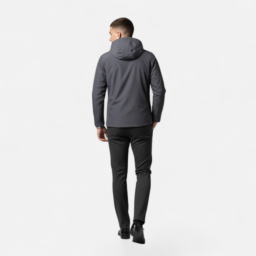 Chaqueta casual para hombre con capucha y corte holgado