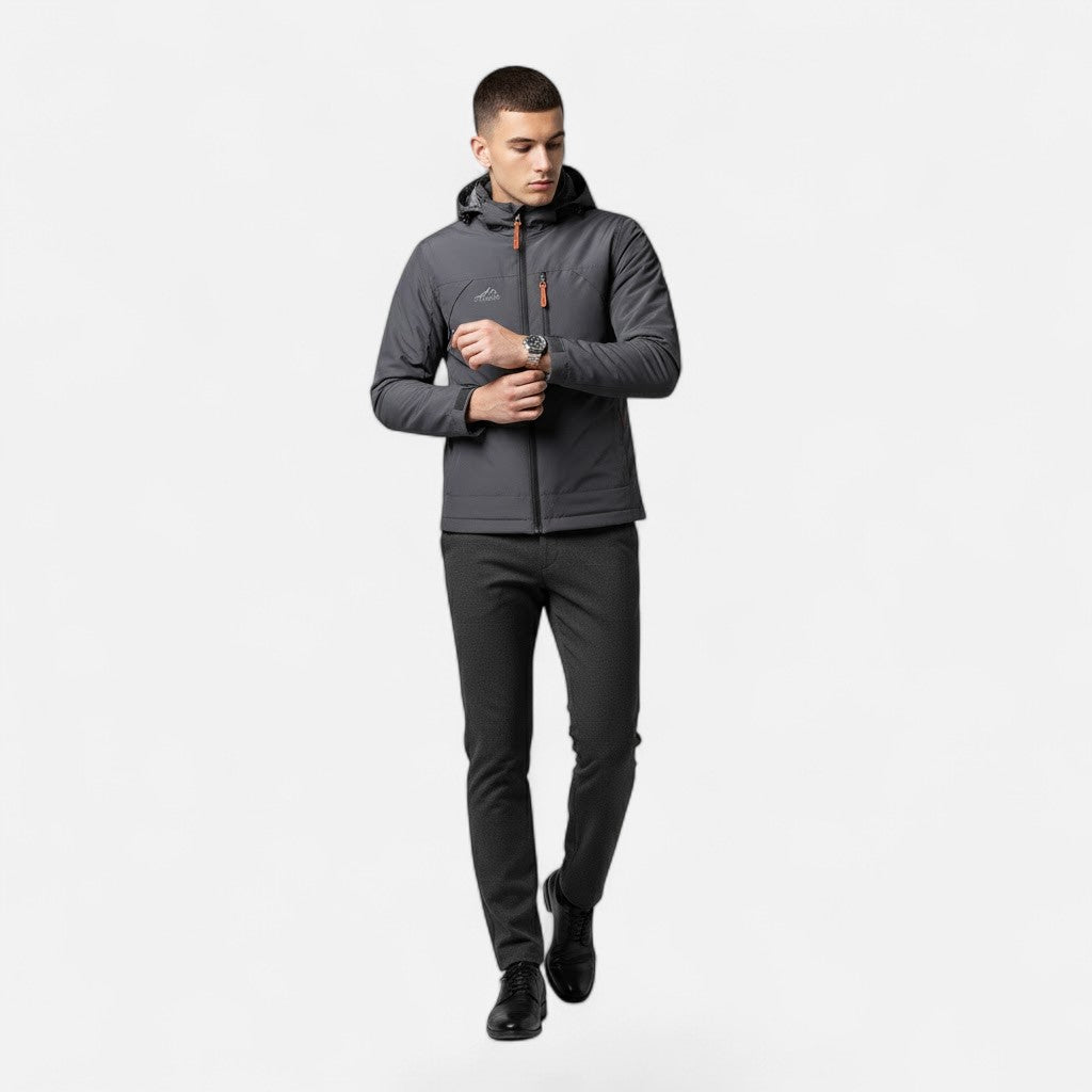 Chaqueta casual para hombre con capucha y corte holgado