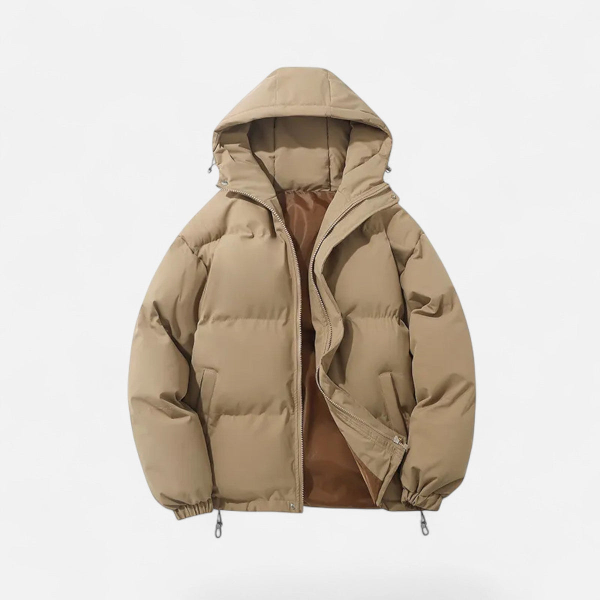 Giacca Trapuntata Uomo con Cappuccio e Zip Integrale