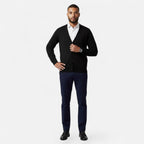 Cardigan Uomo in Misto Lana con Scollo a V e Fit Rilassato