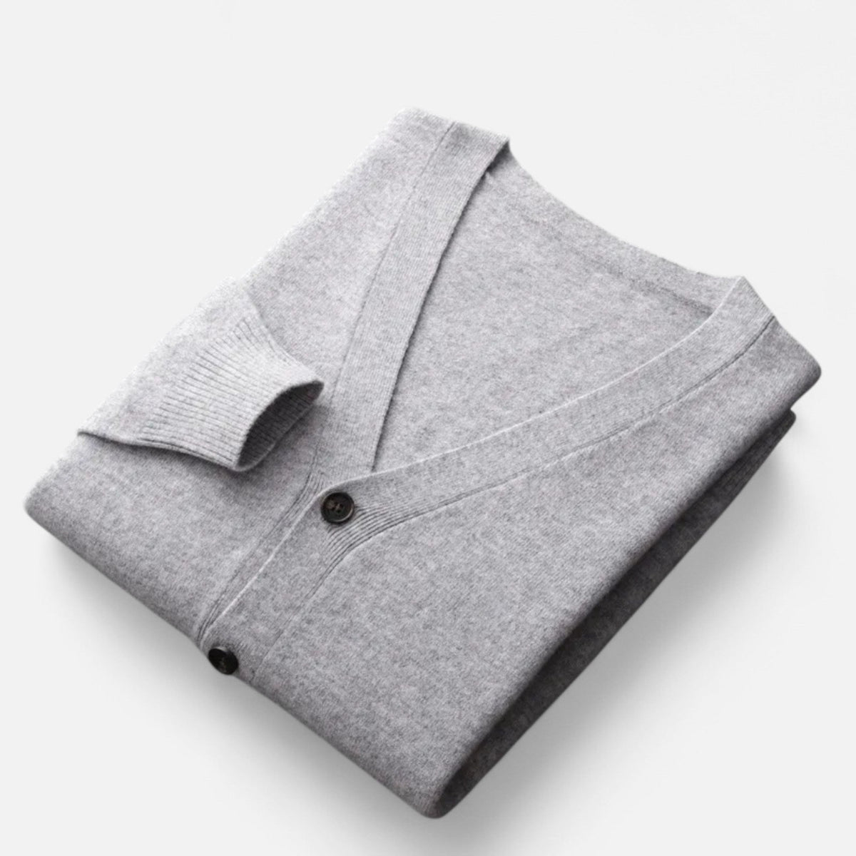 Cardigan Uomo in Misto Lana con Scollo a V e Fit Rilassato