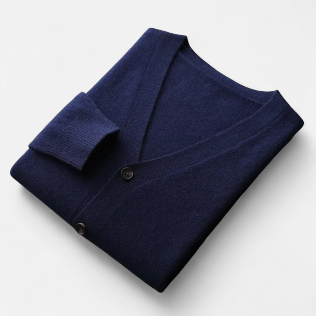 Cardigan Uomo in Misto Lana con Scollo a V e Fit Rilassato