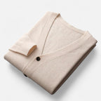 Cardigan Uomo in Misto Lana con Scollo a V e Fit Rilassato