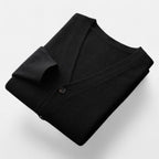 Cardigan Uomo in Misto Lana con Scollo a V e Fit Rilassato