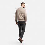Cardigan Uomo in Misto Lana con Scollo a V e Fit Rilassato
