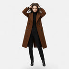 Cappotto Donna Doppiopetto in Misto Cashmere dal Taglio Sartoriale