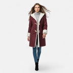 Cappotto Invernale Donna con Cappuccio e Bottoni