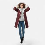 Cappotto Invernale Donna con Cappuccio e Bottoni