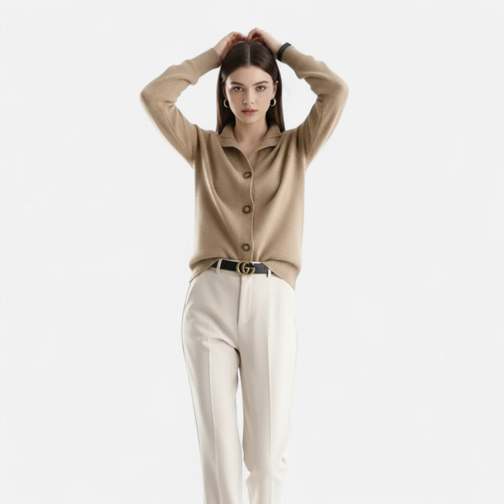 Giacca Corta Donna in Maglia con Collo Alto – Eleganza Raffinata e Comfort