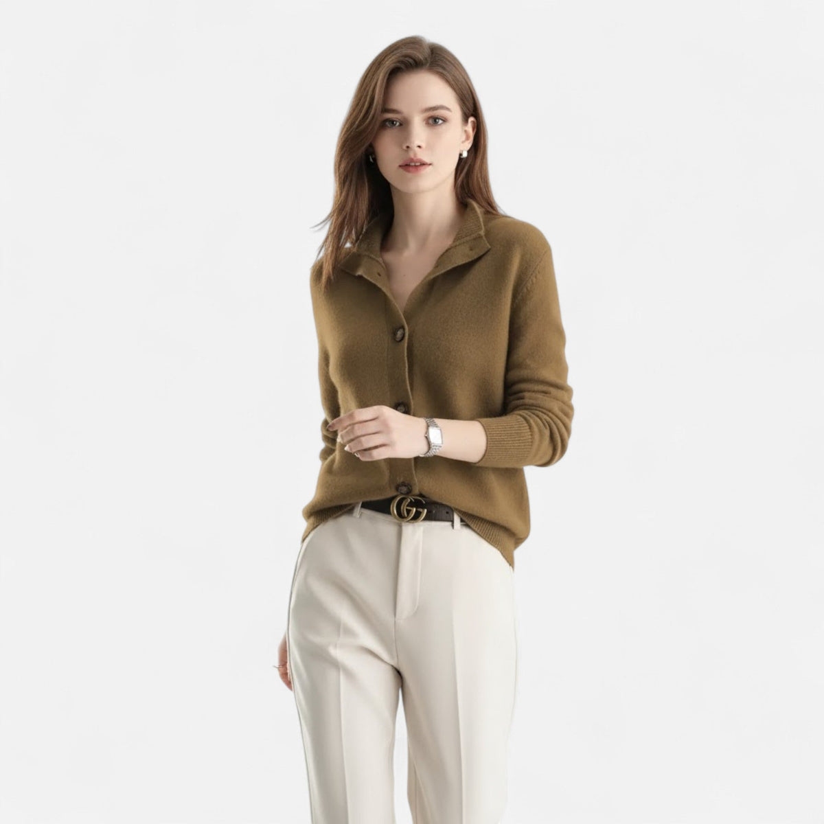 Giacca Corta Donna in Maglia con Collo Alto – Eleganza Raffinata e Comfort