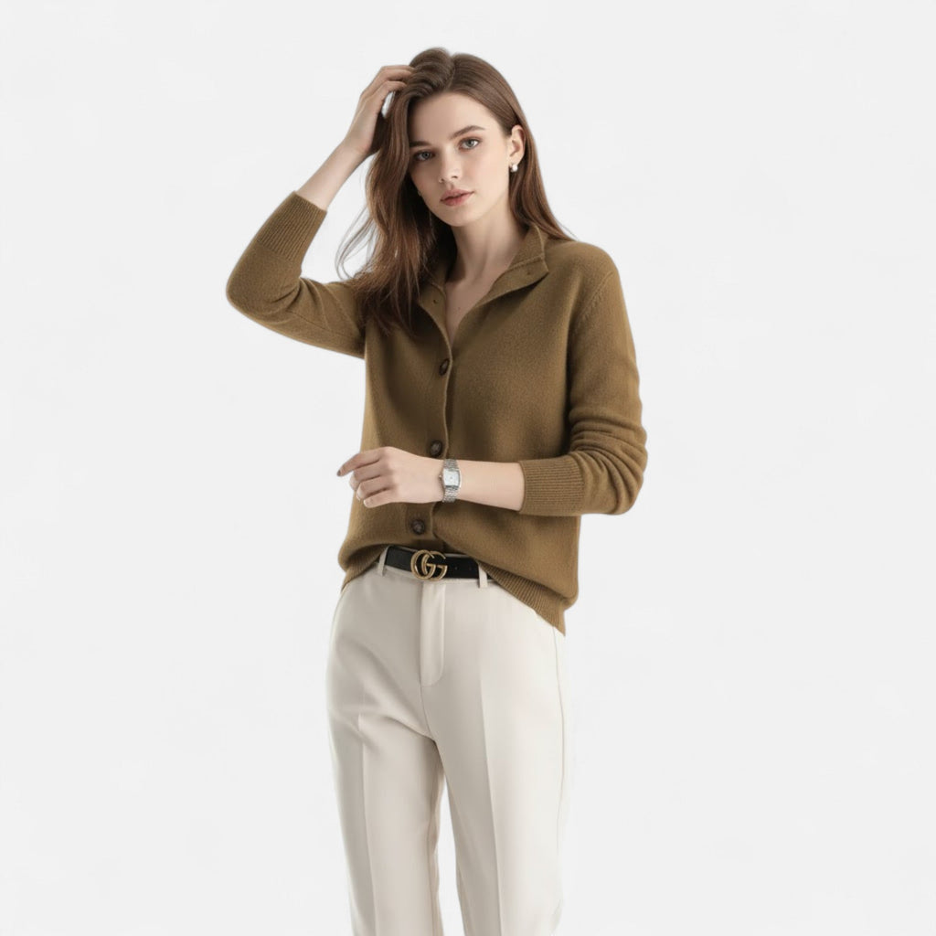 Giacca Corta Donna in Maglia con Collo Alto – Eleganza Raffinata e Comfort