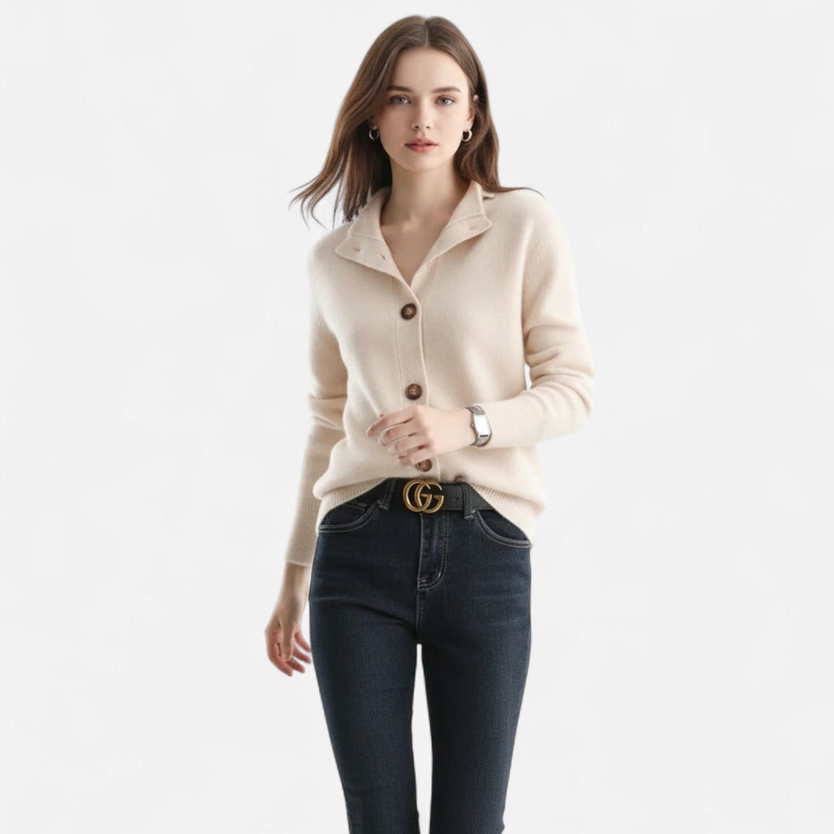 Giacca Corta Donna in Maglia con Collo Alto – Eleganza Raffinata e Comfort