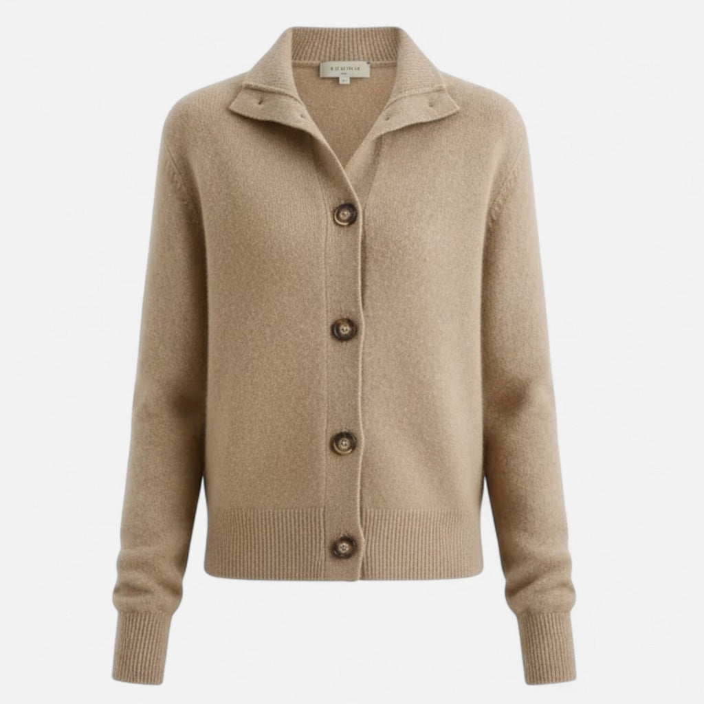 Giacca Corta Donna in Maglia con Collo Alto – Eleganza Raffinata e Comfort