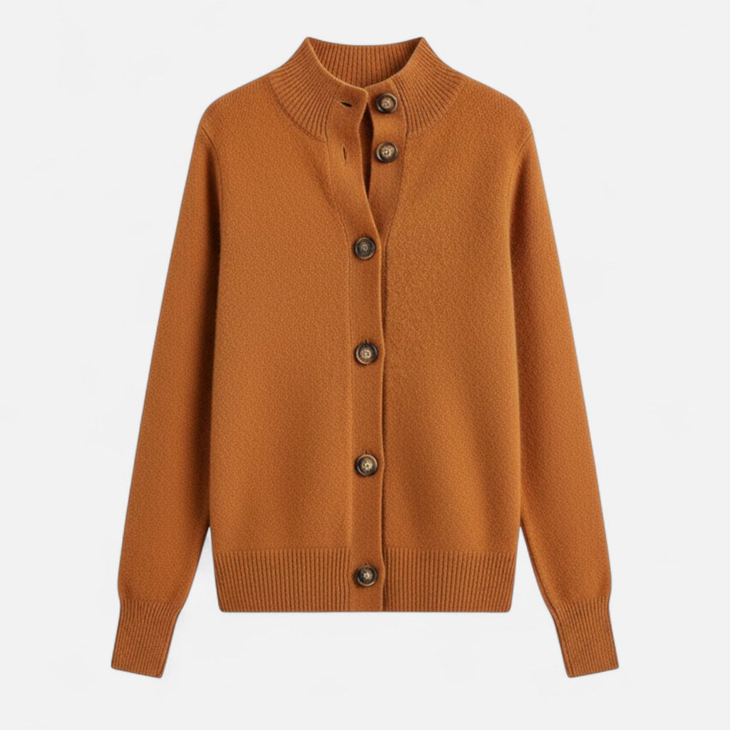 Giacca Corta Donna in Maglia con Collo Alto – Eleganza Raffinata e Comfort