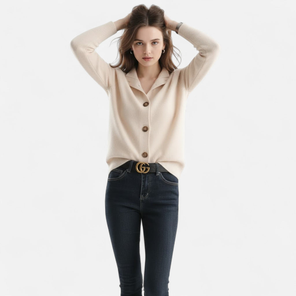 Giacca Corta Donna in Maglia con Collo Alto – Eleganza Raffinata e Comfort