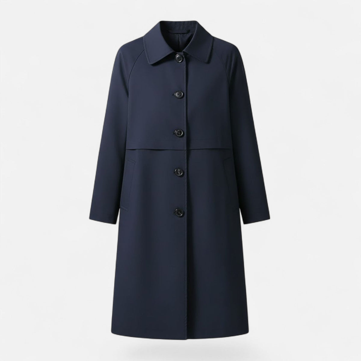 Trench Donna Midi in Misto Lana dal Taglio Elegante
