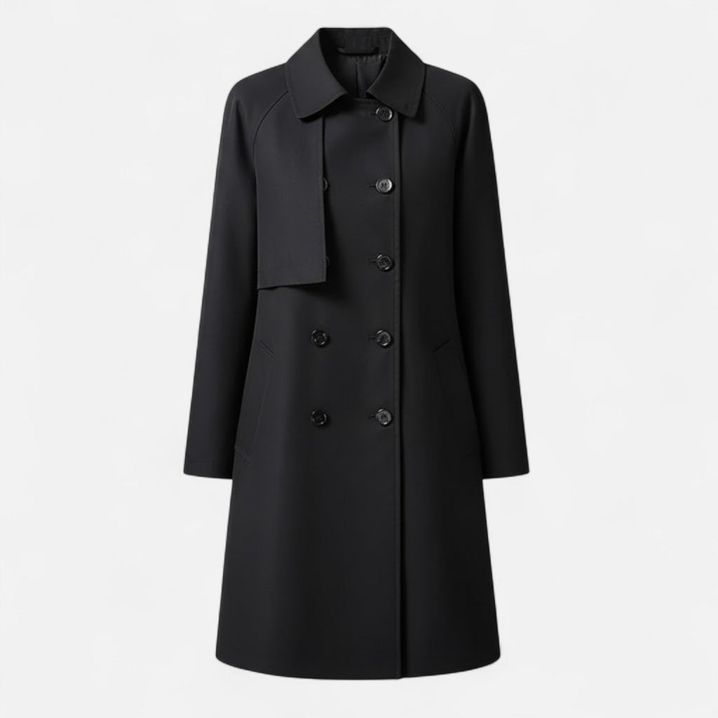 Trench Donna Midi in Misto Lana dal Taglio Elegante